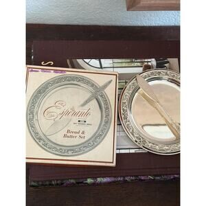 Vintage Silver Bread and Butter Set